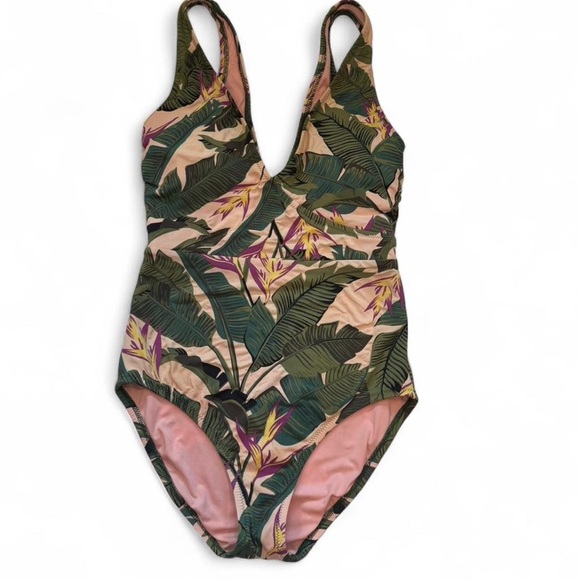 Lands' End Other - Lands' End green and pink tropical print one-piece swimsuit. Size 4
